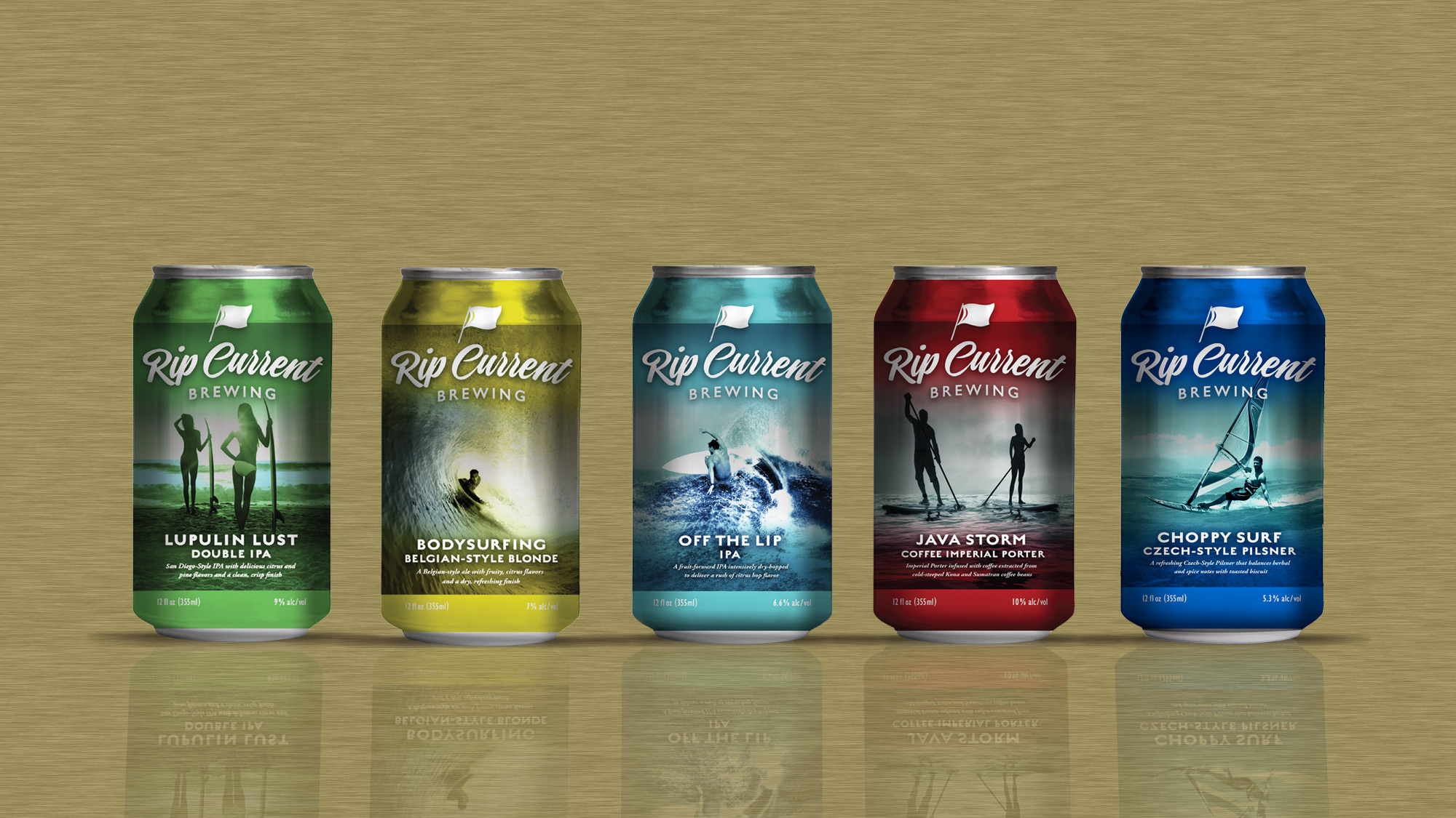 Rip CUrrent Brewing now in cans